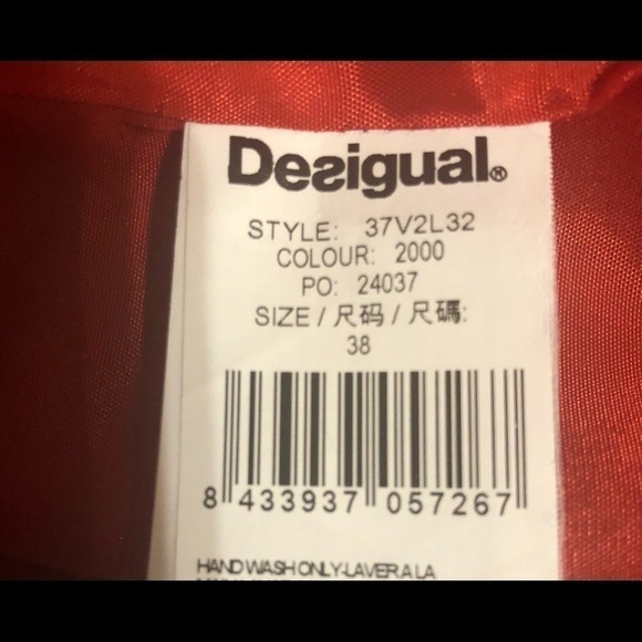 DESIGUAL Black Red White Sleeveless Dress Size 6 US 38 EU - Picture 9 of 10